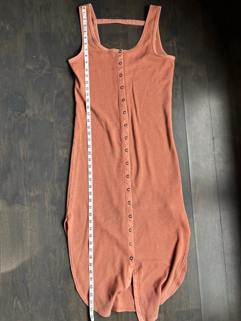 Daily Practice Ribbed Button-Front Tank Dress - Picture 8 of 9